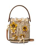 Tory Burch T Monogram Mini Braided Bucket Crossbody