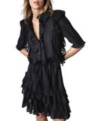Zadig & Voltaire Ranky Ruffle Lace Trim Dress