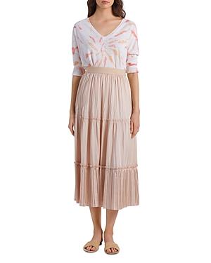 Gerard Darel Bonnie Tiered Satin Skirt