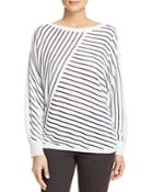 Lafayette 148 New York Directional-stripe Sweater