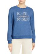 Karl Lagerfeld Paris Karl Sequin Logo Sweatshirt