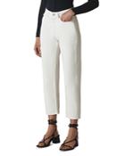 Whistles Hollie Cropped Straight Jeans In White