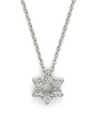 Roberto Coin 18k White Gold Star Of David Pendant Necklace With Diamonds, 16