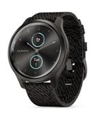 Garmin Vivomove Style Black Nylon Strap Touchscreen Hybrid Smartwatch, 42mm