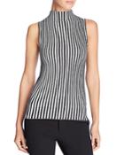 Kenneth Cole Sleeveless Ribbed Stripe Sweater