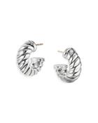 David Yurman Sterling Silver Cable Classics Shrimp Earrings