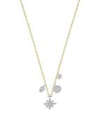 Meira T 14k Yellow Gold Starburst Necklace With Diamonds, 18