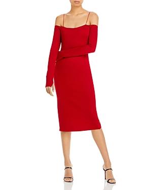 Alice And Olivia Dorinda Off The Shoulder Midi Dress
