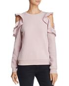 Rebecca Minkoff Gracie Ruffle Cold Shoulder Sweatshirt - 100% Exclusive