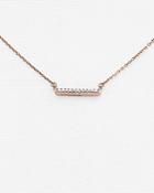 Adina Reyter 14k Rose Gold Pave Diamond Bar Necklace, 15