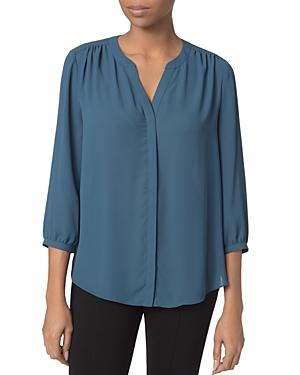 Nydj Notched-neck Solid Blouse