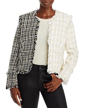 Aqua Metallic Tweed Color Block Blazer - 100% Exclusive