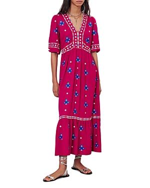 Ba & Sh Java Embroidered Midi Dress