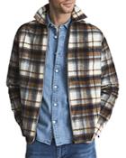 Reiss Hutch Drawn Finish Plaid Overshirt