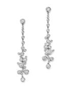 Diamond Bezel Drop Earrings In 14k White Gold, 2.30 Ct. T.w.
