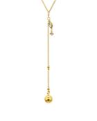 Chan Luu Double-charm Lariat Necklace In 18k Gold-plated Sterling Silver, 24