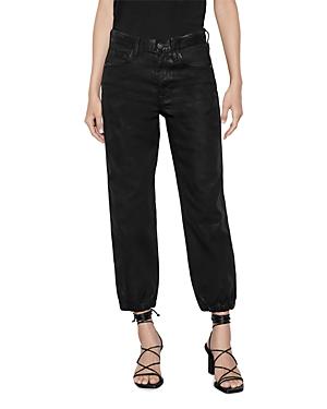 Frame Le Lounge Jeans In Noir Coated