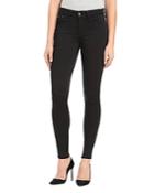Mavi Adriana Side-stripe Ankle Skinny Jeans In Black