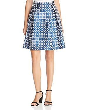 Finity Floral Jacquard A-line Skirt