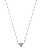 Moon & Meadow 14k White & Rose Gold Diamond Triangle Pendant Necklace, 18