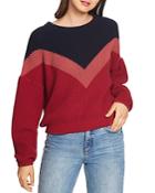 1.state Chevron Crewneck Sweater