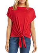 Karen Kane Boat Neck Tie-front Top