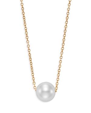 Bloomingdale's Cultured Freshwater Pearl Floating Pendant Necklace In 14k Yellow Gold, 16-18 - 100% Exclusive