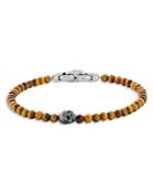 David Yurman Spiritual Beads Skull Bracelet With Tiger's Eye