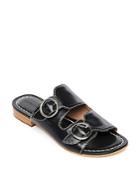 Bernardo Tobi Double-strap Leather Slides