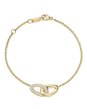 Ippolita 18k Yellow Gold Cherish Interlaced Diamond Link Bracelet