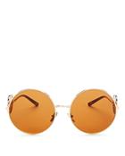 Dolce & Gabbana Women's Scilian Sweet Logo Mirrored Round Sunglasses, 59mm