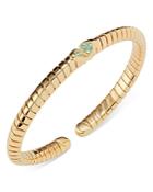 Marina B 18k Yellow Gold Trisolina Paraiba Tourmaline Bangle Bracelet