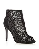 Charles David Women's Cathie Leopard Mesh High-heel Booties