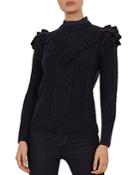 Ted Baker Denita Ruffled Cable-knit Sweater