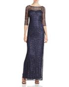 Kay Unger Lace Illusion Gown