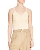 Sandro Deynis Ribbed Camisole-inspired Sweater
