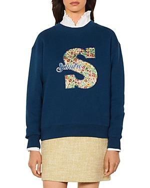 Sandro Paolo Embroidered Sweatshirt