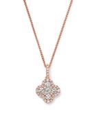 Diamond Clover Pendant Necklace In 14k Rose Gold, .50 Ct. T.w. - 100% Exclusive