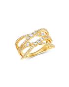 Bloomingdale's Diamond Crossover Ring In 14k Yellow Gold, 0.75 Ct. T.w. - 100% Exclusive