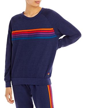 Aviator Nation Five Stripe Crewneck Sweatshirt
