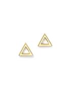 Mateo 14k Yellow Gold Triangle Stud Earrings