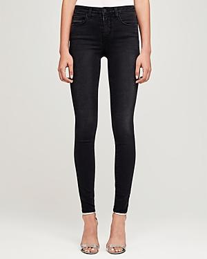 L'agence Marguerite Skinny Jeans In Dark Graphite
