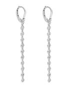 Meira T 14k White Gold Diamond Mini Cluster Linear Drop Earrings