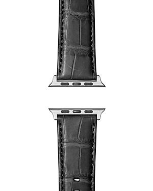 Shinola Alligator Embossed Leather Strap For Apple Watch