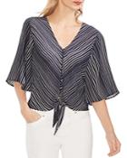 Vince Camuto Striped Tie-front Top