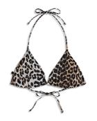 Ganni Cheetah Print Bikini Top