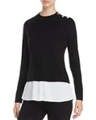 Calvin Klein Buttoned Layered-look Sweater