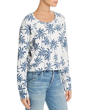 Sundry Palm Print Sweatshirt
