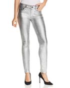 Paige Verdugo Ultra Skinny Jeans In Silver Galaxy Coating