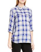 Two By Vince Camtuo Plaid Roll Sleeve Shirt